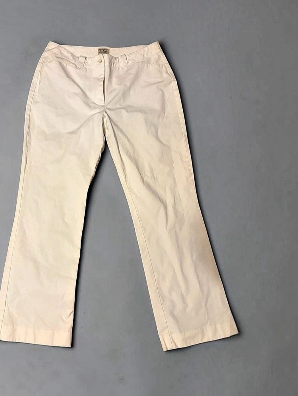 L.L.Bean Women's Straight Leg Pants in Cream Size 12